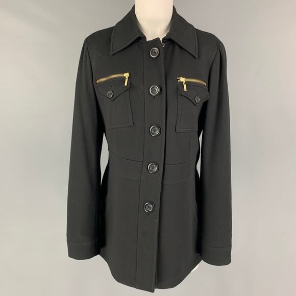 I.N.C. Size L Black Rayon Blend Button Up Jacket - Picture 1 of 4